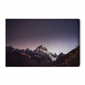 Obraz na płótnie gwieździste niebo w górach 100x70 cm ozdoba każdego wnętrza obraz w wyrazistej kolorystyce wysoka jakość wykonania