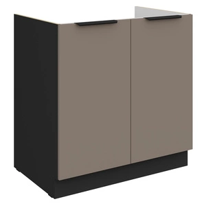 Szafka kuchenna pod zlewozmywak Fiuggi Bl 80 ZL 2F BB szafka odporna na uszkodzenia wykończenie frontów w technologii anti fingerprint