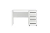 Biurko Maxione 120 cm białe nowoczesne biurko szufladami uniwersalny design idealne wpasuje się do pokoju nastolatka lub gabinetu