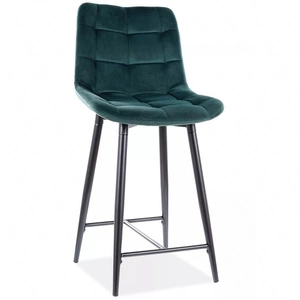 Półhoker Chic H-2 zielony nowoczesny oraz funkcjonalny hoker z metalowymi nogami idealny hoker do kuchni