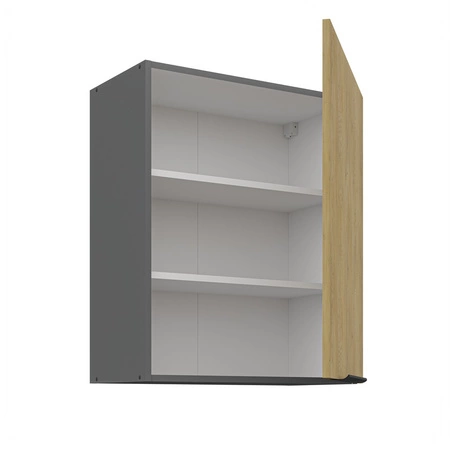 Zestaw mebli kuchennych Corsico 260 cm eleganckie szafki kuchenne o modnej i naturalnej kolorystyce metalowe uchwyty krawędziowe