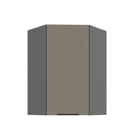 Szafka kuchenna narożna wisząca Fiuggi Ant 60x60 GN-90 1F odporna na uszkodzenia wykończenie frontów w technologii anti fingerprint