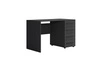 Biurko Maxione 120 cm czarne nowoczesne biurko szufladami uniwersalny design idealne wpasuje się do pokoju nastolatka lub gabinetu