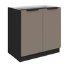 Szafka kuchenna stojąca z półką Fiuggi Bl 80 D 2F BB szafka odporna na uszkodzenia wykończenie frontów w technologii anti fingerprint