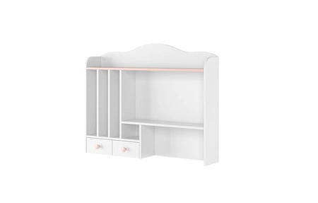 Zestaw mebli Luna biały / różowy eleganckie i stylowe meble do pokoju dziewczęcego o subtelnym wykończeniu modna kolorystyka