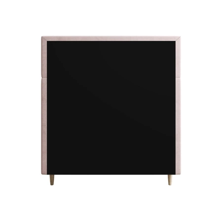 Łóżko kontynentalne Bing 120x200 pudrowy róż w nowoczesnym skandynawskim stylu z tapicerowanym zagłówkiem łóżko z pojemnikiem