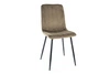 Krzesło tapicerowane Alan Velvet oliwkowe nowoczesne oraz funkcjonalne krzesło do jadalni z metalowymi nogami 