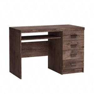 Biurko Indiana 120 cm jesion ciemny eleganckie biurko z szufladami idealne do pokoju nastolatka lub biura