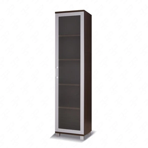 Witryna Maximus 50 cm kasztan wenge nowoczesny design obrzeża wykończone specjalną okleiną elementy z bezpiecznego szkła hartowanego