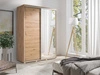 Szafa przesuwna z lustrem Penelopa 155 cm dąb artisan nowoczesna szafa idealna do garderoby sypialni lub przedpokoju