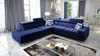 Narożnik z funkcją spania Hampton IX granatowy lewostronny stylowy i nowoczesny design narożnika idealny mebel do każdej aranżacji