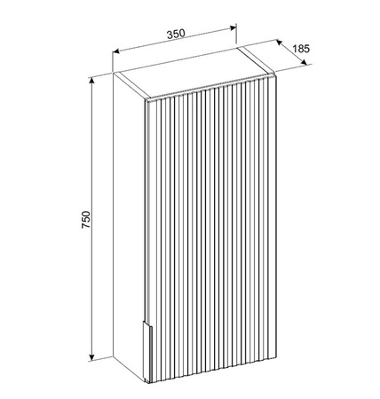 Zestaw mebli łazienkowych Bella beżowy minimalistyczny design elegancka frezowana ramka na frontach mebli uchwyty krawędziowe