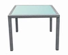 Stół ogrodowy Eccellente 100x100 cm szary lekka konstrukcja stolika idealny na taras elegancki design wykonanie z technoranttanu