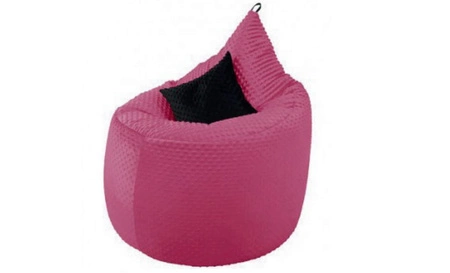 Pufa Rest żółta nowoczesny design pufy wykonanie z miękkiej tkaniny minky wszyty zamek ułatwiający czyszczenie