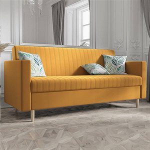 Kanapa rozkładana Balm w kolorze miodowym bardzo wygodna wersalka doskonała do każdego stylu wnętrza