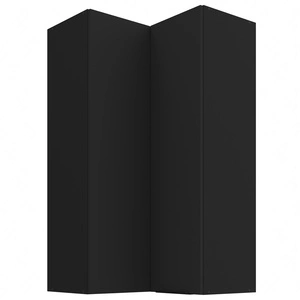 Szafka kuchenna narożna wisząca Black 60x60 GN-108 2F metalowy uchwyt krawędziowy szafka odporna na działanie wilgoci i uszkodzenia
