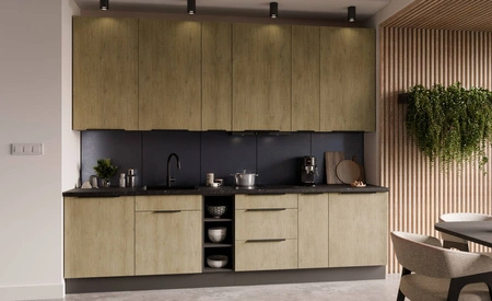 Szafka kuchenna narożna wisząca Corsico 60x60 GN-90 2F metalowy uchwyt krawędziowy szafka odporna na działanie wilgoci i uszkodzenia