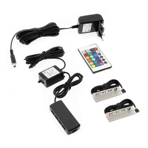 Oświetlenie LED RGB klips wielokolorowe sterowane pilotem 2P