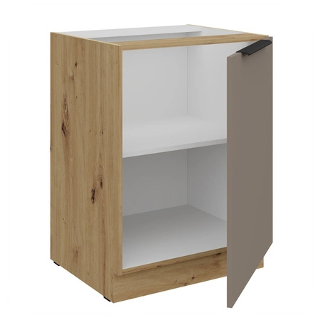 Szafka kuchenna stojąca z półką Fiuggi Ar 60 D 1F BB szafka odporna na uszkodzenia wykończenie frontów w technologii anti fingerprint