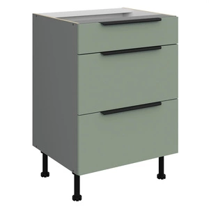 Szafka kuchenna stojąca z szufladami Treviso Ant 60 D 3S BB odporna na uszkodzenia wykończenie frontów w technologii anti fingerprint