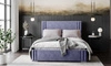 Łóżko tapicerowane Tatui 140x200 jasny fiolet stylowe łóżko z pojemnikiem na pościel wygodny zagłówek zachwyca eleganckim designem
