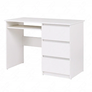 Biurko z szufladami Simple 110 cm biały funkcjonalny mebel do pokoju młodzieżowego lub biura