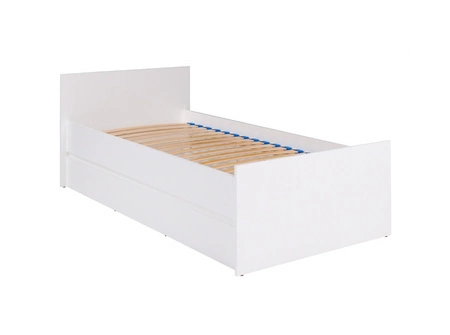 Łóżko Simple 80x200 cm pudrowy róż wygodne i komfortowe łóżko do pokoju dziewczęcego z wysokim zagłówkiem