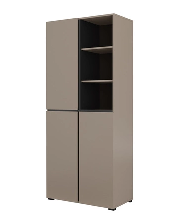 Szafa na buty Cross 79 cm ciemny beżowy prosta forma w nowoczesnym wydaniu funkcjonalna oraz praktyczna szafa na buty do przedpokoju