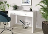 Biurko z szufladą Ivo 110 cm białe stylowe oraz funkcjonalne do biura gabinetu lub pokoju młodzieżowego