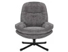 Fotel Harper szary funkcjonalny oraz nowoczesny fotel obrotowy z metalowymi nogami komfortowy podczas wypoczynku