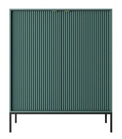 Komoda Lovro 104 cm pastelowy zielony nowoczesny design zachwyci miłośników wyrazistych wnętrz
