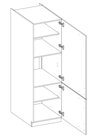 Słupek kuchenny Rimini 60 DK-210 2F szafka odporna na parę wodną rozlaną ciecz i wysoką temperaturę