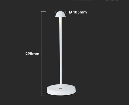 Lampka nocna Plain biała 1,6W 3000K-6000K prosta konstrukcja idealna do wnętrz o minimalistycznym designie zmienna barwa światła