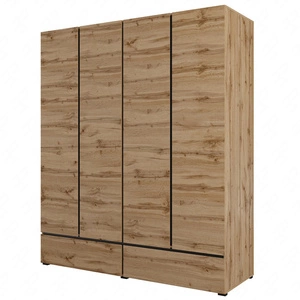 Szafa Cross 180 cm dąb wotan prosta forma w nowoczesnym wydaniu idealna szafa do sypialni lub garderoby geometryczny kształt pojemne szuflady