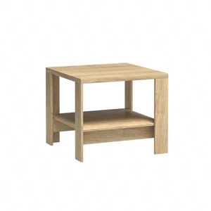 Stolik kawowy Mediolan 65 cm hikora elegancki mały stolik z półką wytrzymały odporny blat idealny stolik do każdej aranżacji