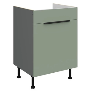 Szafka kuchenna pod zlewozmywak z szufladą Treviso Ant 60 ZL 1S BB fronty szafki kuchennej wykończone w technologii anti fingerprint