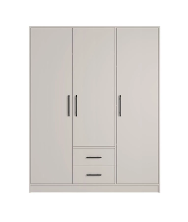 Szafa Caspe 150 cm beżowa nowoczesny design wykończenie ABS oraz aluminiowe uchwyty