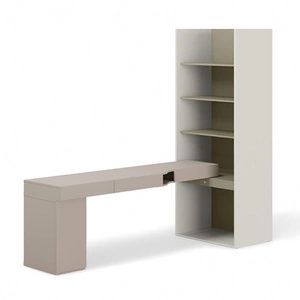 Zestaw mebli Woow clay grey / szampański / eukaliptus lewy praktyczny zestaw mebli idealny dla nastolatka lub do aranżacji biura