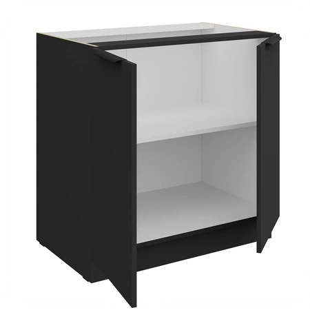 Szafka kuchenna stojąca z półką Alatri Bl 80 D 2F BB szafka odporna na uszkodzenia wykończenie frontów w technologii anti fingerprint