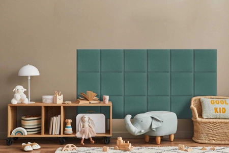 Panel tapicerowany Quadra 50x50 cm morski stylowy panel ścienny kwadrat welurowa tkanina modne wykończenie każdej aranżacji