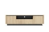 Szafka RTV Torro 200 cm dąb cremona / czarny stylowa szafka pod telewizor w modnym stylu zaoblone krawędzie stabilna podstawa