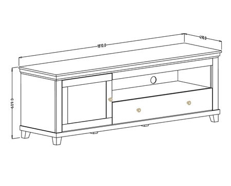 Zestaw mebli do salonu Evora beżowy / dąb dunin zachwyci miłośników wyrazistych wnętrz atrakcyjny wygląd oraz funkcjonalność