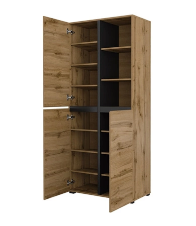 Zestaw mebli do przedpokoju Cross dąb wotan nowoczesny design funkcjonalna oraz praktyczna garderoba do przedpokoju