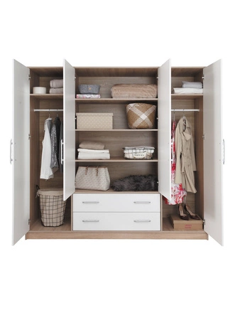 Szafa Caspe 200 cm antracyt nowoczesny design wykończenie ABS oraz aluminiowe uchwyty