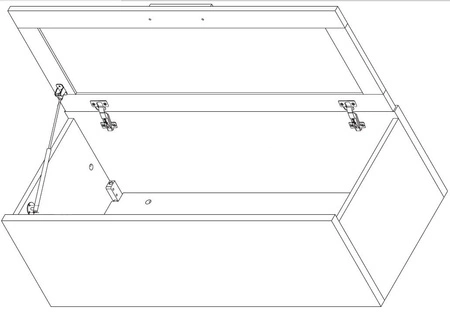 Półka wisząca z drzwiami Maximus 100 cm dąb sonoma jasny nowoczesny design obrzeża wykończone specjalną okleiną elementy z bezpiecznego szkła hartowanego