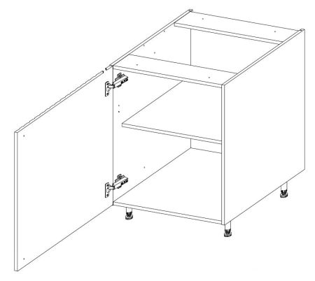 Zestaw mebli kuchennych narożny Antri / Verdi 330x210 cm szafki kuchenne z ozdobnymi lamelami nadają kuchni szczególnego charakteru