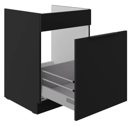 Szafka kuchenna pod zlewozmywak z szufladą Black 60 ZL 1S BB uchwyty krawędziowe szafka odporna na działanie wilgoci i uszkodzenia