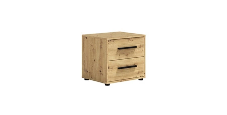 Szafka nocna Maxione dąb artisan elegancka szafka z szufladami do sypialni funkcjonalny mebel w ponadczasowym designie