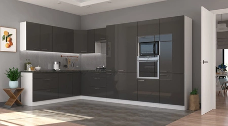 Szafka kuchenna narożna dostawiana Milo 105 ND 1F BB lewa szafka odporna na parę wodną rozlaną ciecz i wysoką temperaturę