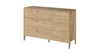 Komoda z szufladami Cozy 136 cm dąb olejowany klasyczny design komody do sypialni niewielkie uchwyty o ciekawym wykończeniu